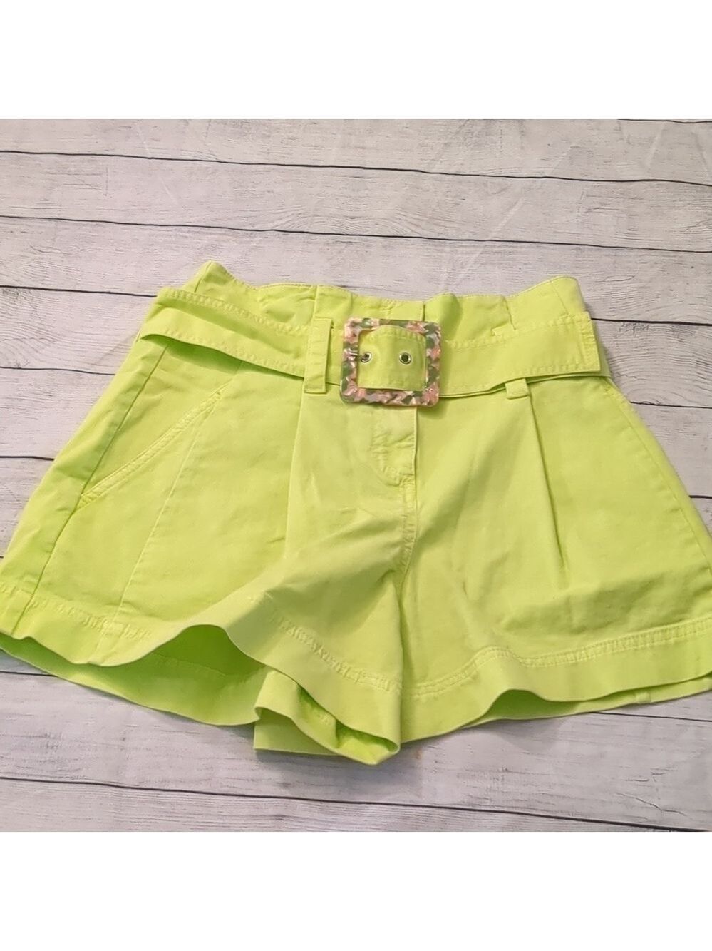 Tanya Taylor lime shorts size 0